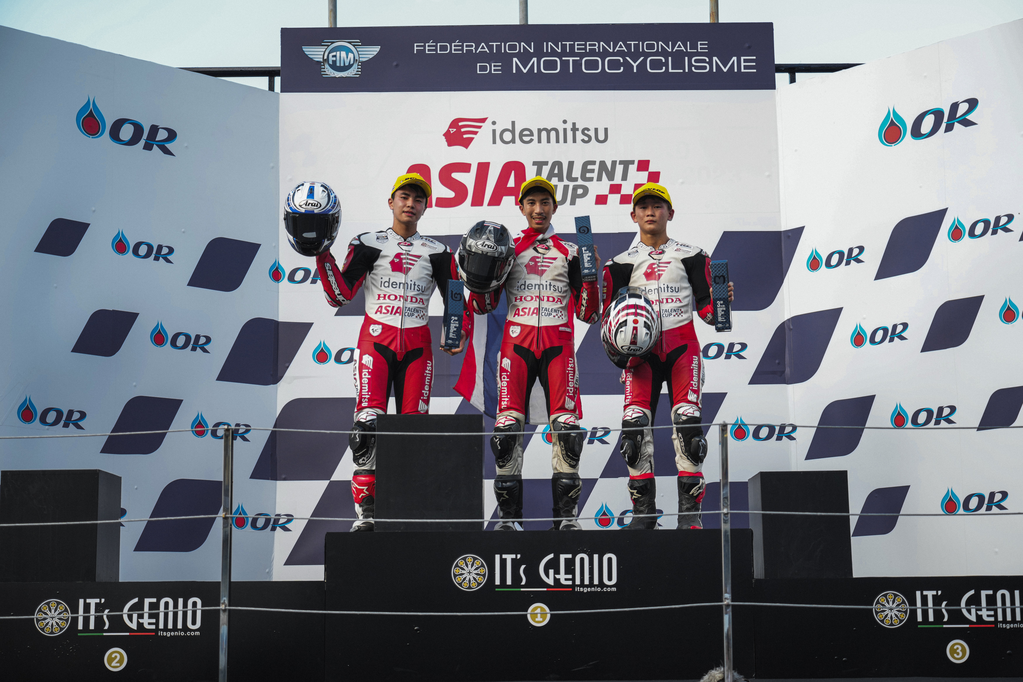Podium Race 1 | Round 4 Thailand | 2023 Idemitsu Asia Talent Cup