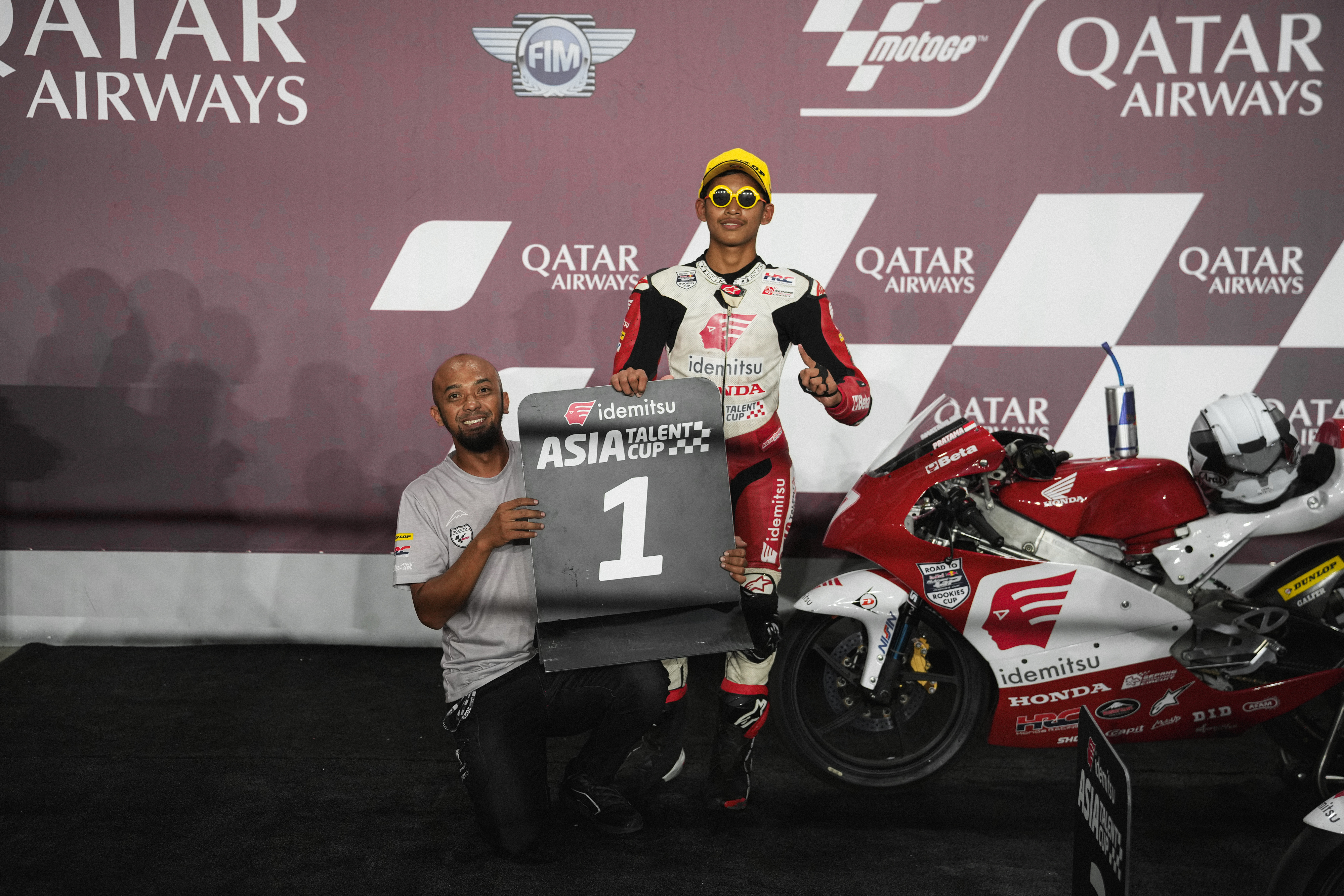 Podium Race 1 | Round 6 Qatar | 2023 Idemitsu Asia Talent Cup