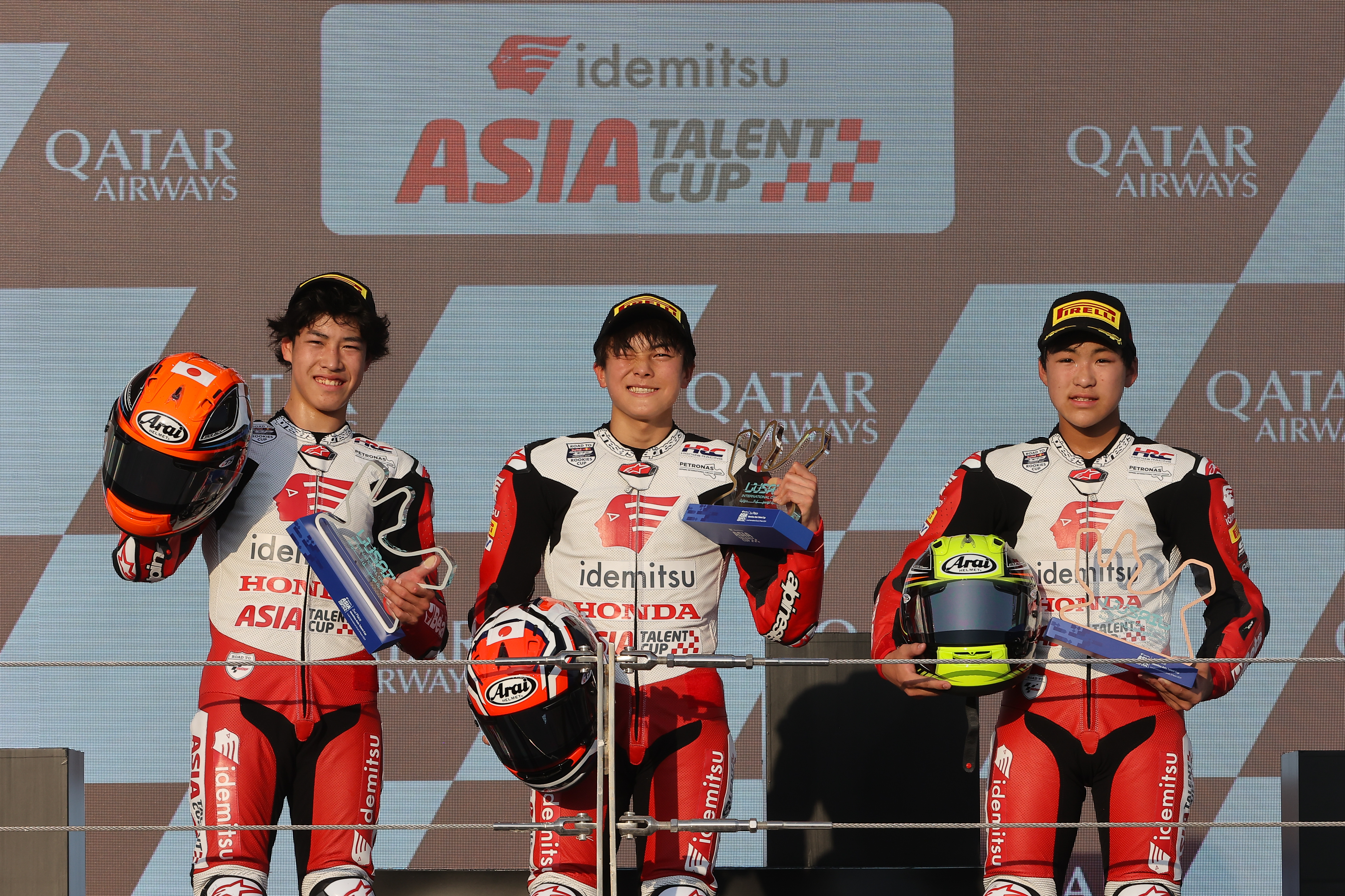 Podium Race 1 | Round 1 Qatar | 2024 Idemitsu Asia Talent Cup