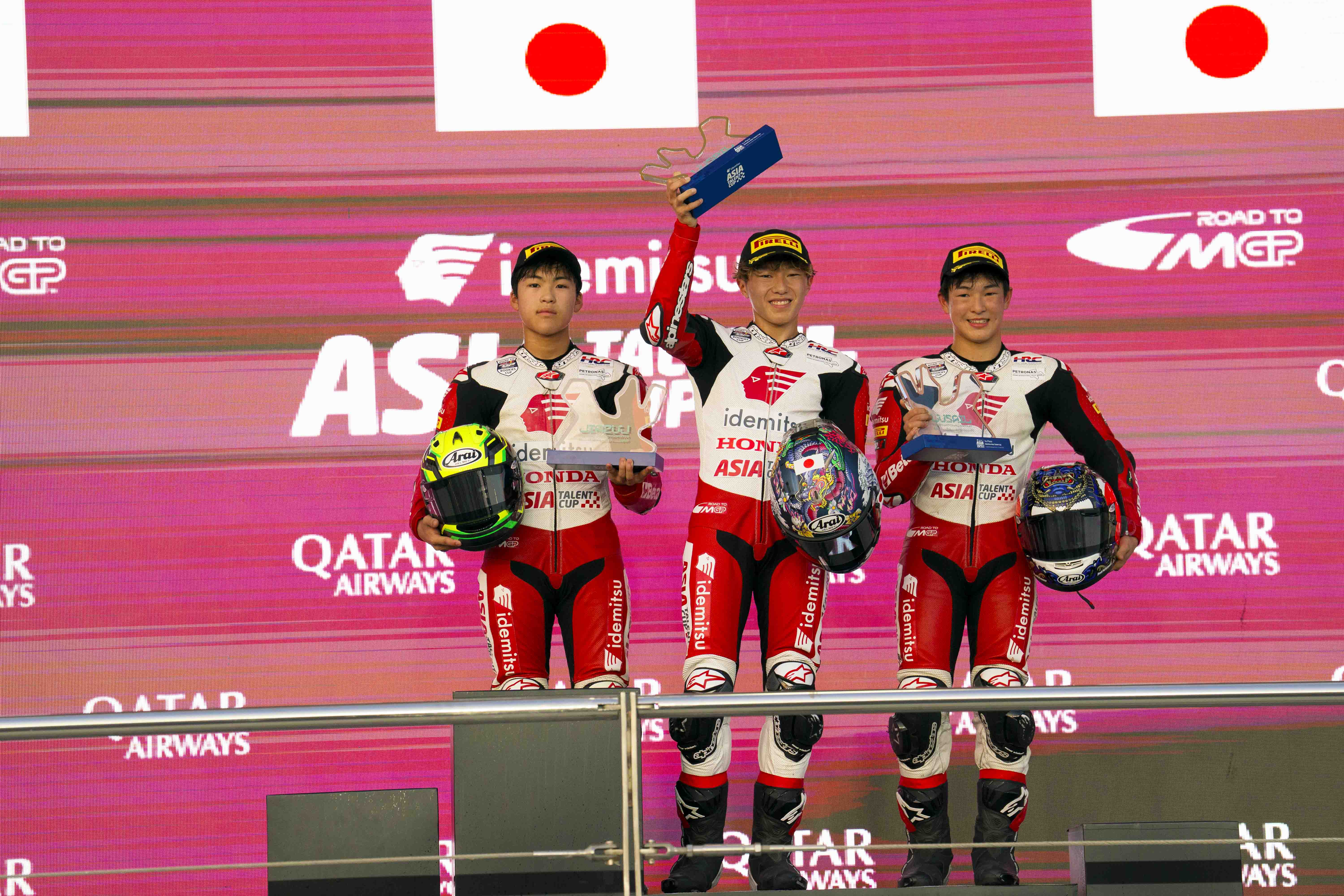 Podium Race 1 | Round 2 Qatar | 2025 Idemitsu Asia Talent Cup